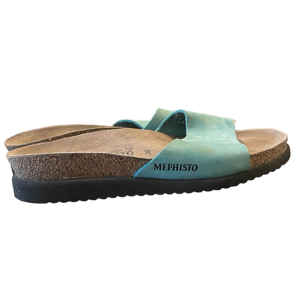 Mephisto Women’s Blue Suede Slides EUR 39